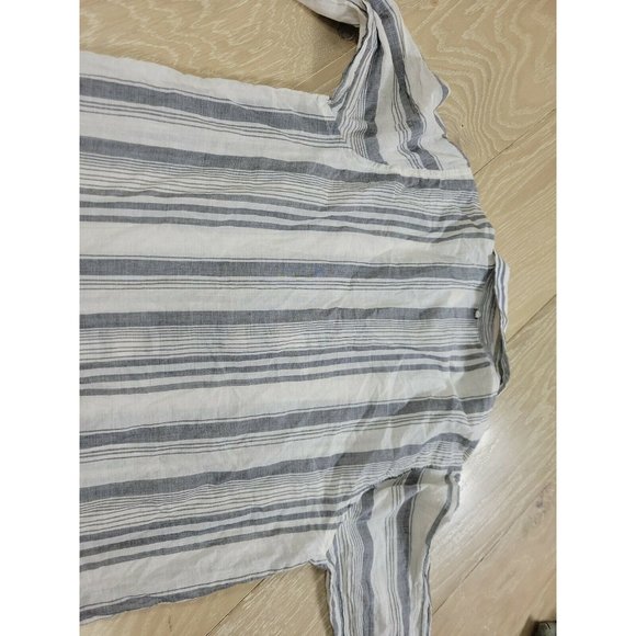 Lucky Brand Button Tunic Top Women's SMALL Striped 100% Cotton Lightweight - Picture 10 of 10